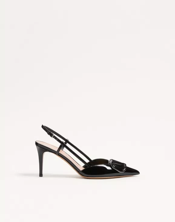 Valentino VLogo Signature Patent Leather Slingback Pump 80Mm - Image 1